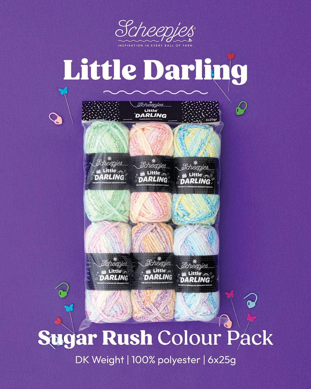 Scheepjes Little Darling Sprinkled Gradient Colour Pack - Sugar Rush