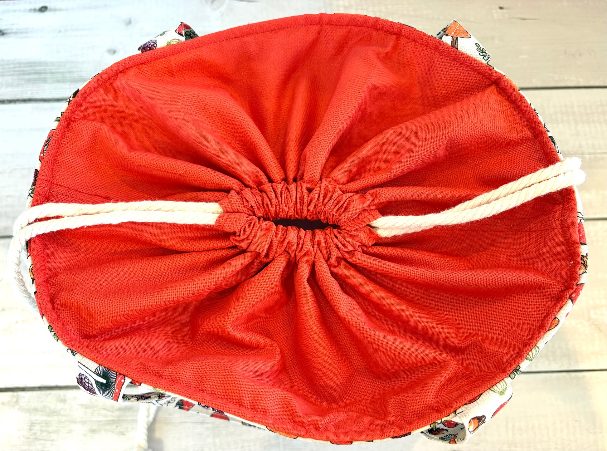 Handmade Cotton Project Bag for Knitting, Crochet, Yarn and Handmade Cotton Project Bag for Knitting, Crochet, Yarn and