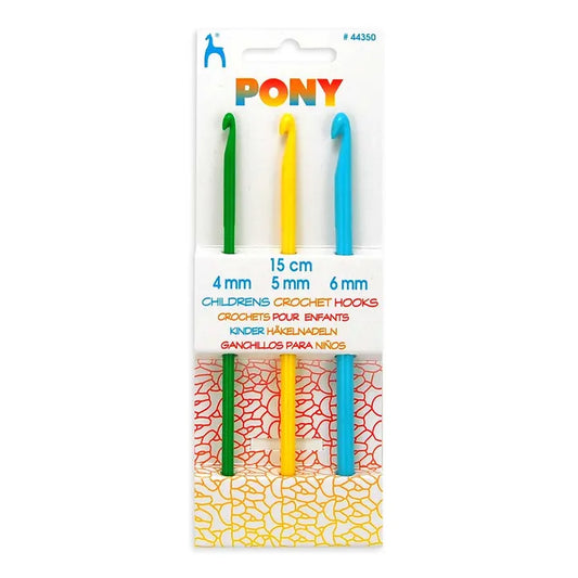 Pony Children Crochet hook set 4.00, 5.00 & 6.00mm