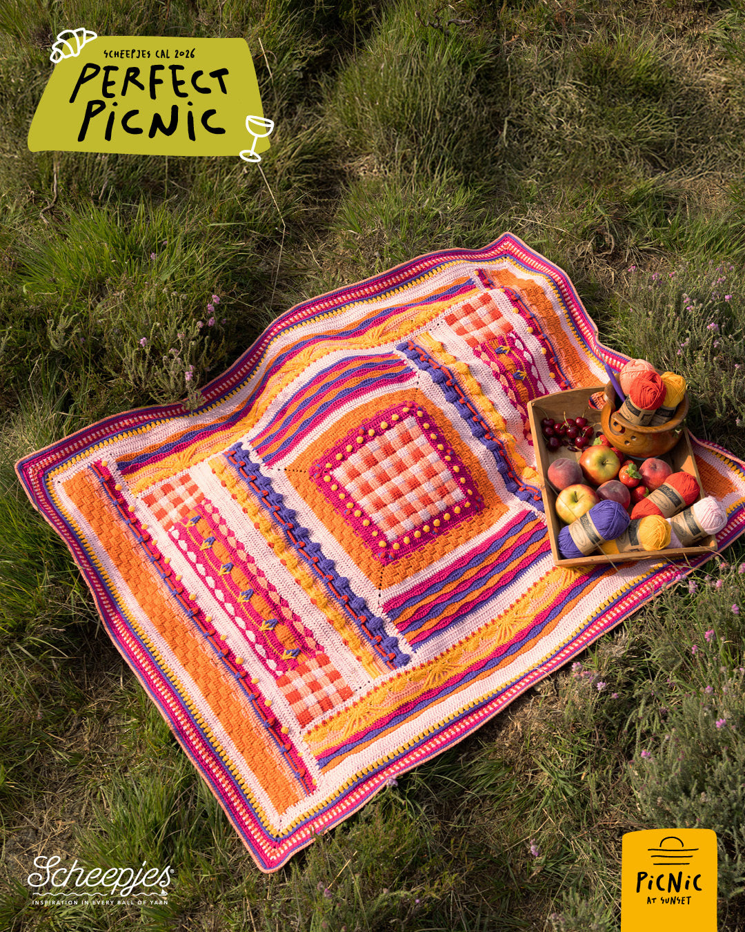 Scheepjes Perfect Picnic CAL - Cotton Create DK - Sunset
