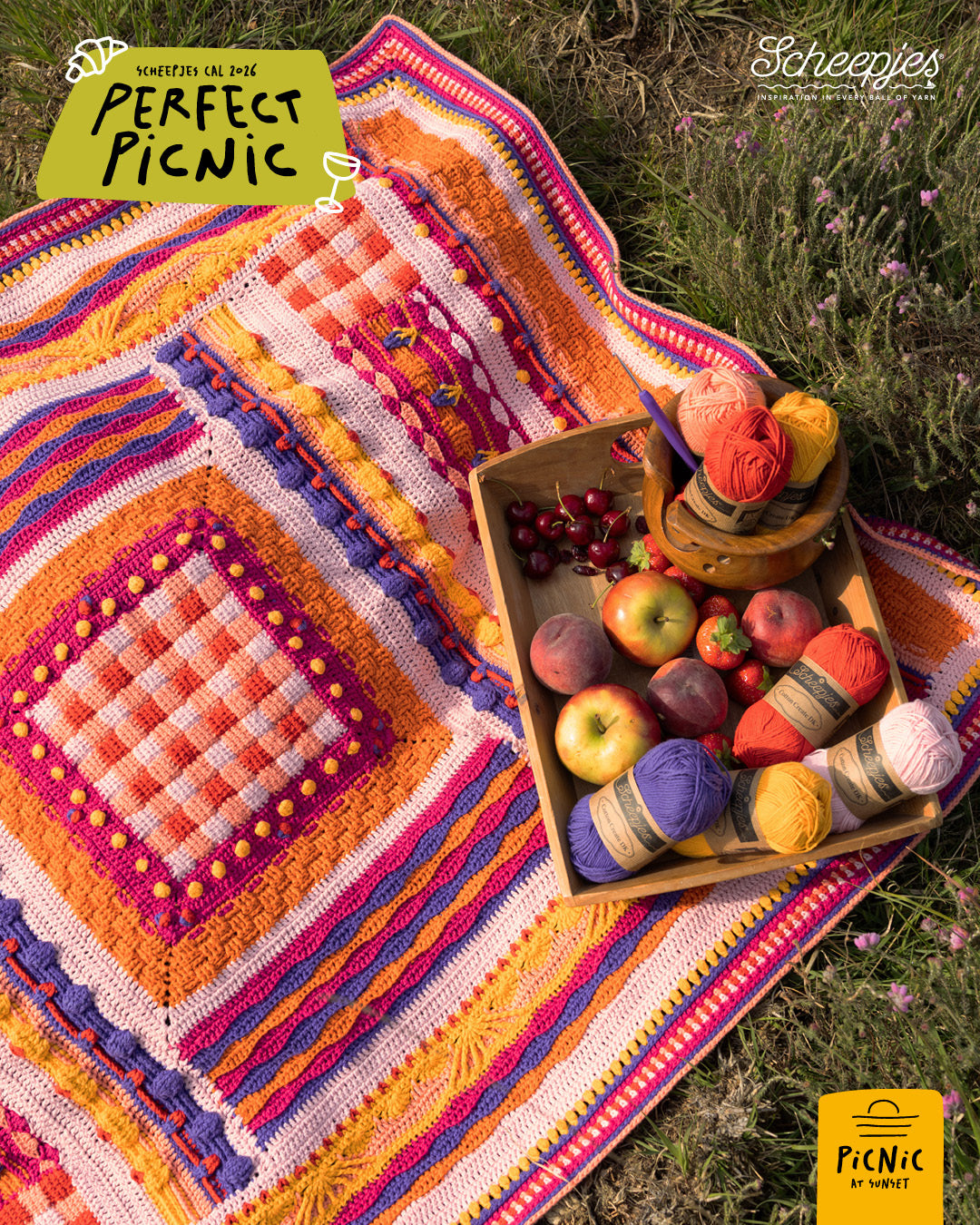 Scheepjes Perfect Picnic CAL - Cotton Create DK - Sunset