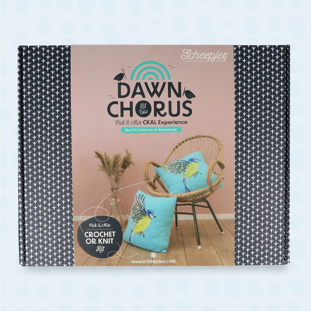 Scheepjes CKAL Dawn Chorus Blue Tit Cushion Kit (Crochet & Knit)