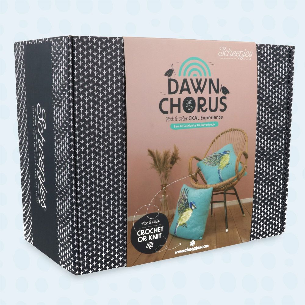 Scheepjes CKAL Dawn Chorus Blue Tit Cushion Kit (Crochet & Knit)