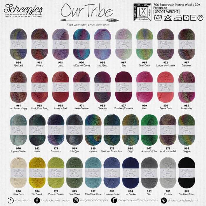 Scheepjes Our Tribe - 961 50 Shades of 4Ply