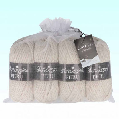 Scheepjes Storm Cowl Kit Peru - Beige - Learn to knit with Scheepjes!
