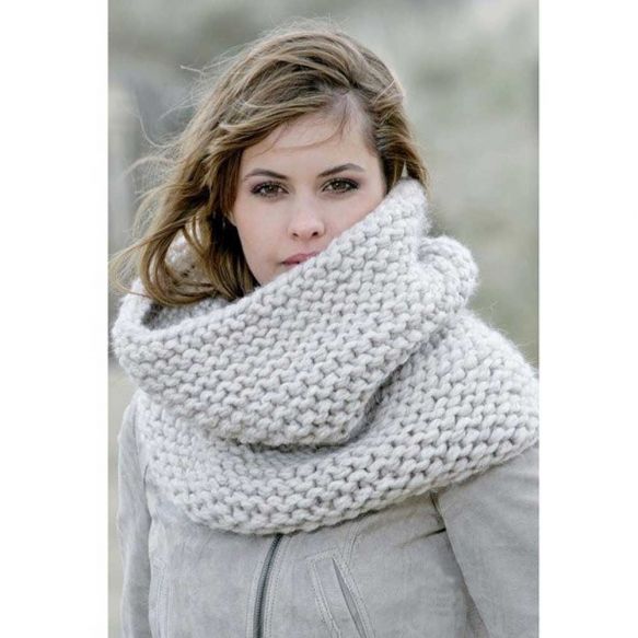 Scheepjes Storm Cowl Kit Peru - Grey - Learn to knit with Scheepjes!