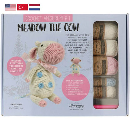 Tuva Crochet Kit Amigurumi with Scheepjes Catona - Meadow The Cow