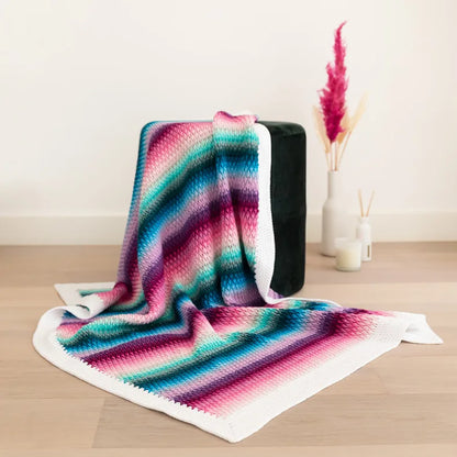Alpine Stitch Baby Blanket by Haak Maar Raak - Yarn Kit