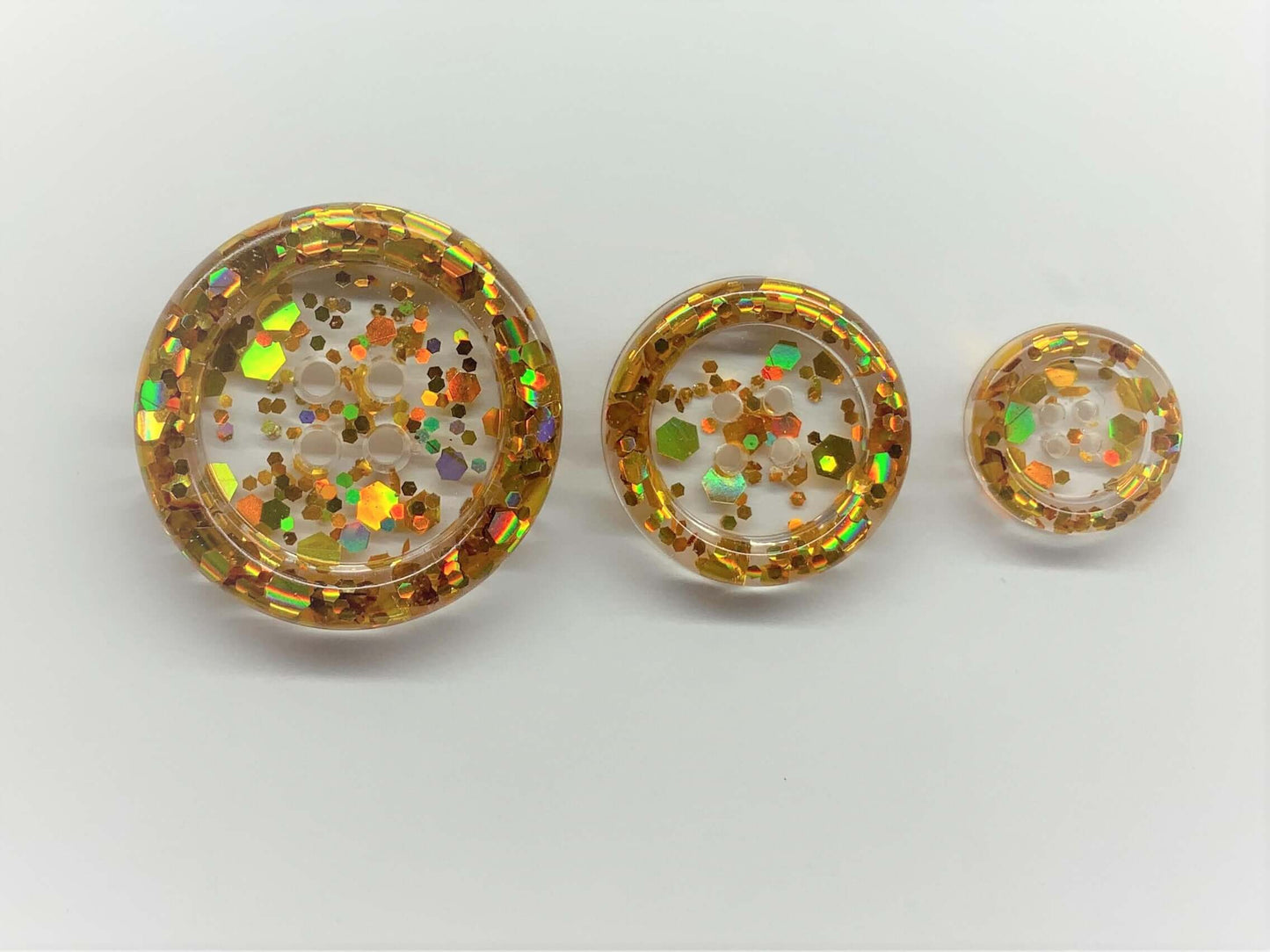 Gold Holographic Buttons - B004