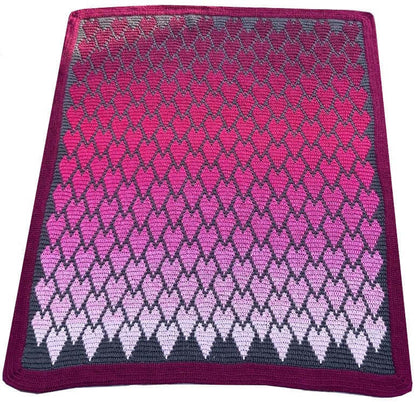 Mosaic Crochet Heart Blanket - Instant Download (Crochet)
