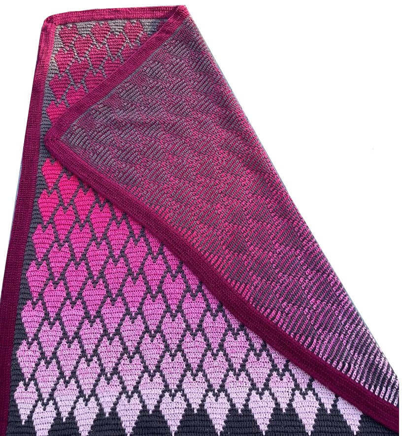 Mosaic Crochet Heart Blanket - Instant Download (Crochet)