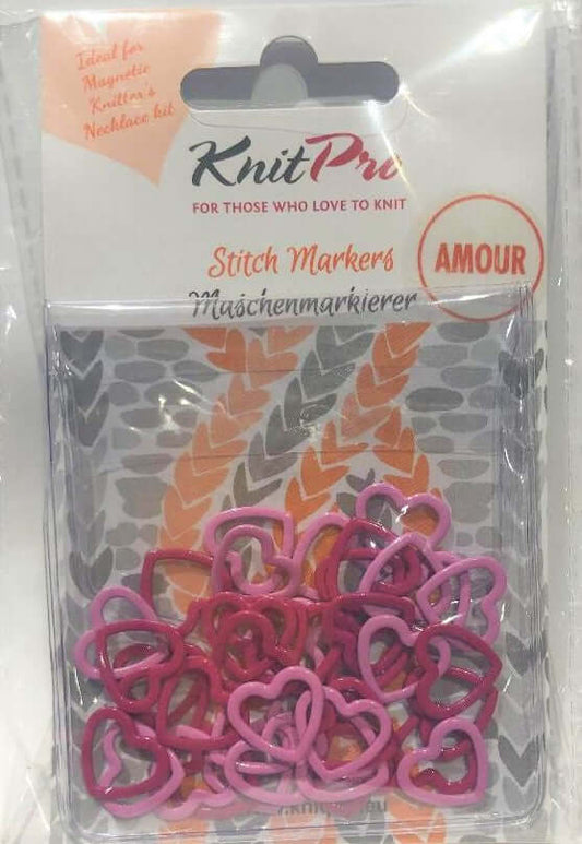 KnitPro Metal Stitch Markers Amour Pack of 40