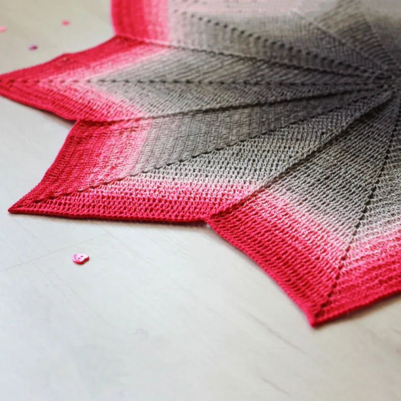Raspberry Road Blanket by Haak Maar Raak - Yarn Kit