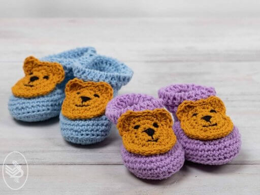 Baby Booties US Crochet - Instant Download