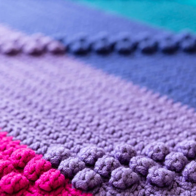 Bobble Track Play Blanket by Haak Maar Raak - Yarn Kit