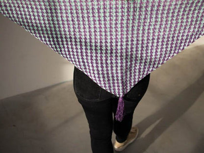 Houndstooth Triangle Shawl Pattern UK Crochet - Instant Download