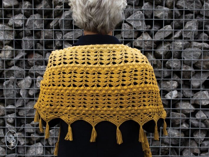 Lemon Bon Bon Shawl Pattern UK Crochet - Instant Download