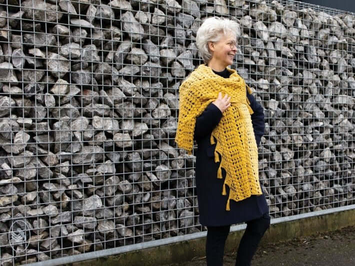 Lemon Bon Bon Shawl Pattern US Crochet - Instant Download
