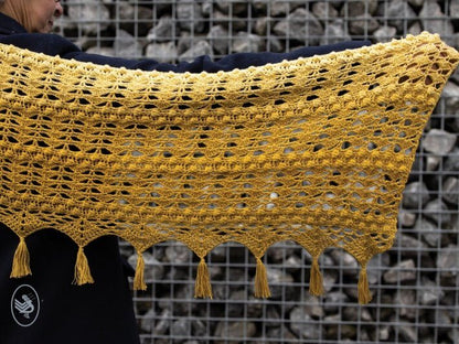Lemon Bon Bon Shawl Pattern US Crochet - Instant Download