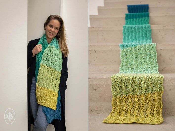 Sea Breeze Shawl Pattern US Crochet - Instant Download